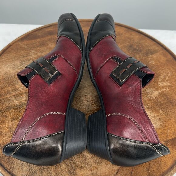 Remonte Shoes Wm 39 (US 8) Multicolor Leather Slip On Block Heel Loafer Comfort - Picture 7 of 12